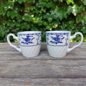 2 Johnson Bros Indies Blue #034 mugs